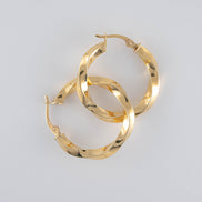 Candongas Melcocha Oro Amarillo 18k / NA08 / M: 2,8 cms / P: 4.28 gr