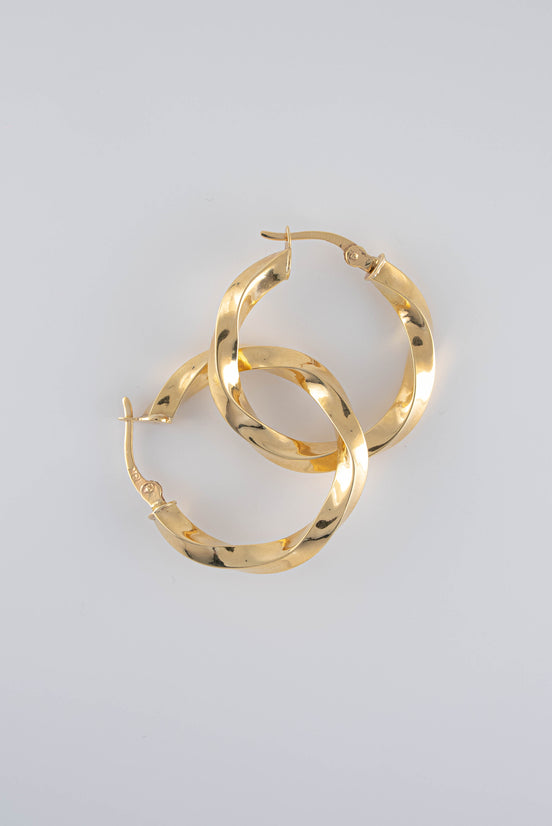 Candongas Melcocha Oro Amarillo 18k / NA08 / M: 2,8 cms / P: 4.28 gr