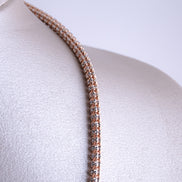 Cadena Ice Diamantado Bicolor (Oro Rosado-Blanco) 18k /ITA266/ 70 cms / 28,4 gr