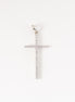 Dije Cruz Circones Oro Blanco 18k / NA102 / M: 3.5 cms x 2 cms / P: 1.6 gr