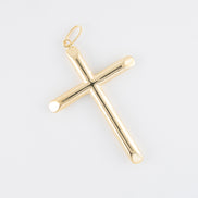 Dije Cruz Lisa Oro Amarillo 18k - NA102 - M: 5 cms x 3 cms - P: 2,2 gr