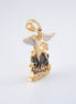 Dije San Miguel Arcangel Circones Oro Amarillo 18k / NA102 / M: 4 cms x 2,7 cms / P: 7,5 gr