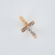 Anillo Cristo Bicolor (Oro Amarillo - Blanco) 18k /NA47/ T: 6/ Peso: 3,3 gr