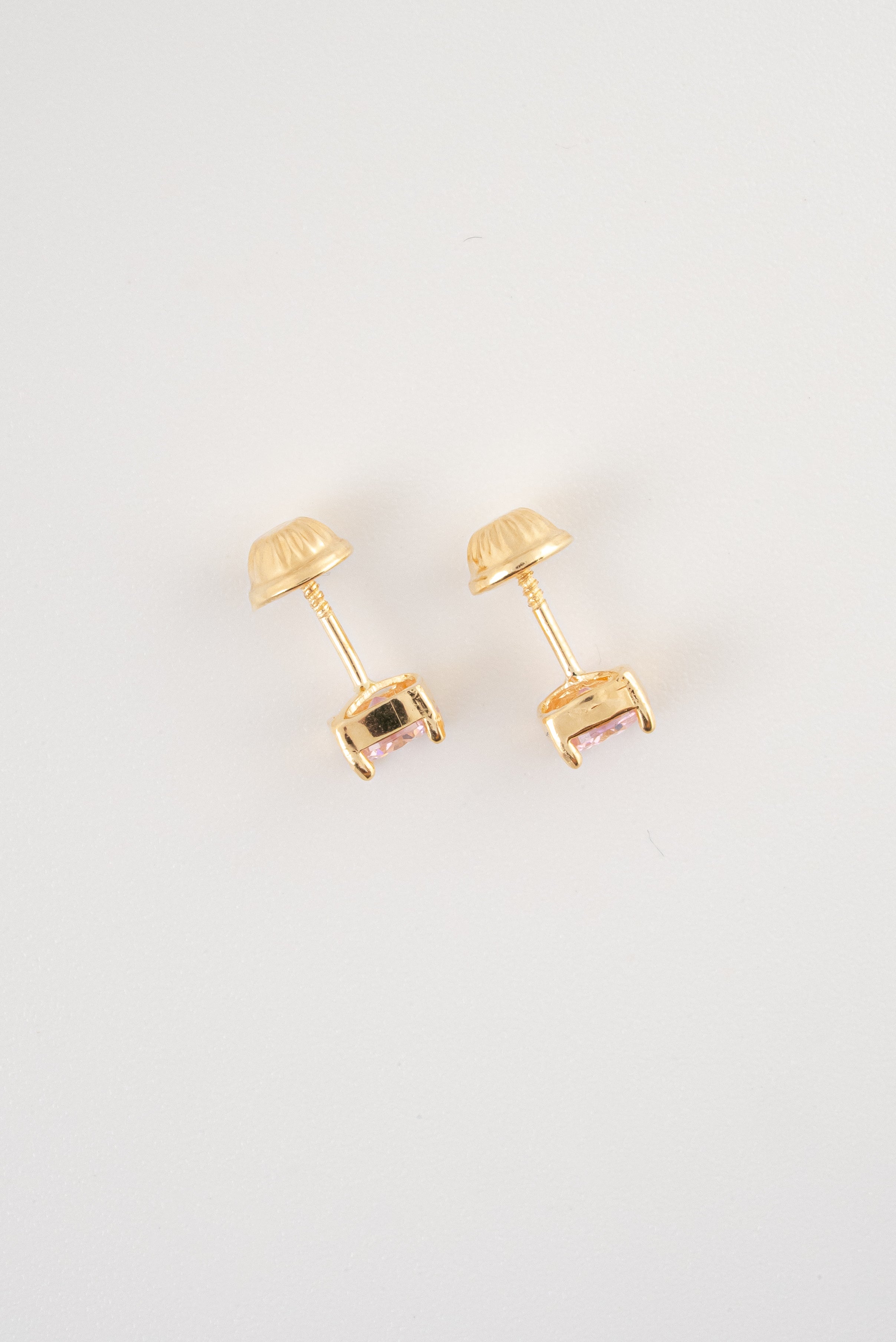 Topos Circon Rosado Oro Amarillo 18k / NA16 / M: 5 mm x 5 mm / P: 1,1 gr