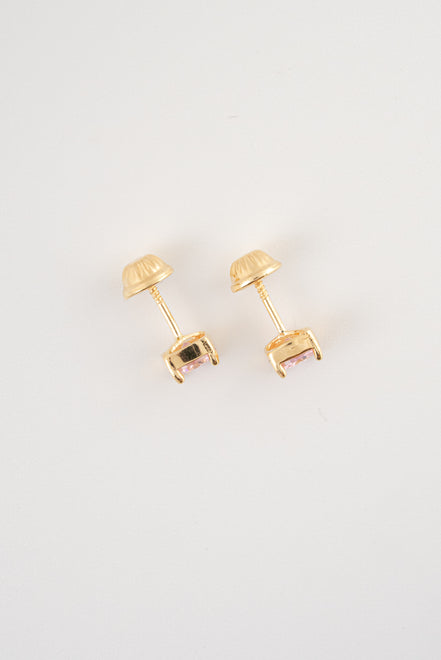 Topos Circon Rosado Oro Amarillo 18k / NA16 / M: 5 mm x 5 mm / P: 1,1 gr