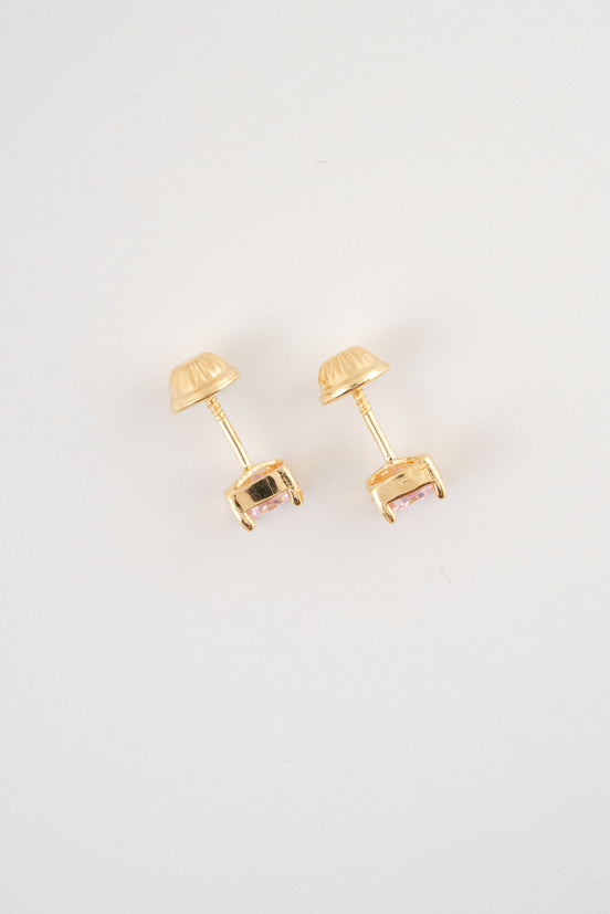 Topos Circon Rosado Oro Amarillo 18k / NA16 / M: 5 mm x 5 mm / P: 1,1 gr