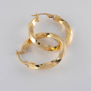 Candongas Melcocha Oro Amarillo 18k / NA08 / M: 2,8 cms / P: 4.28 gr