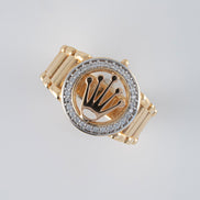 Anillo Oro Amarillo 18k Circones /NA58/ T: 10.5 / Peso: 8,5 gr