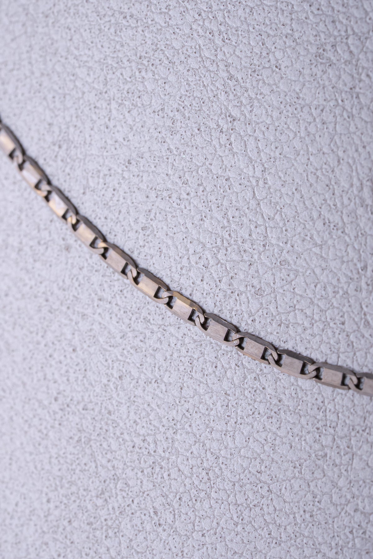 Cadena Escalera Oro Blanco 18k /ITA77/ 40 cms / P: 1,7 gr