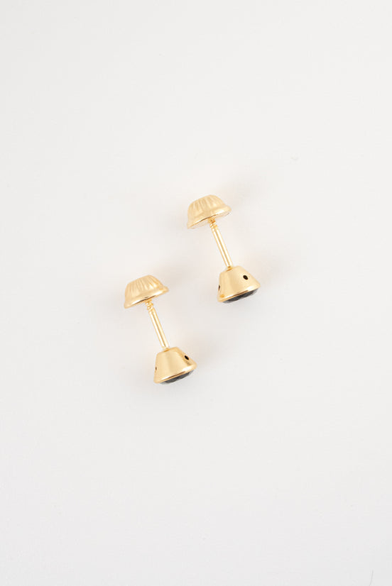 Topos Bisel Circon Negro Oro Amarillo 18k / NA158 / M: 5mm / P: 0,7 gr