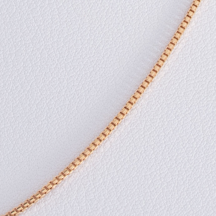 Cadena Veneciana Oro Rosado 18k / ITA90 / 45 cms / M: 1.2 mm / P: 3.1 gr