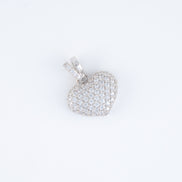 Dije Corazon Circones Oro Blanco 18k /NA102 / M: 1,6 cms x 1,4 cms / P: 2gr