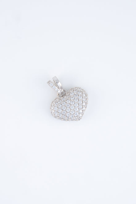 Dije Corazon Circones Oro Blanco 18k /NA102 / M: 1,6 cms x 1,4 cms / P: 2gr