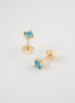 Topos Circon Azul Claro Oro Amarillo 18k / NA160 / M: 4mm x 4mm / P: 0,8 gr