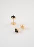 Topos Circon Negro Oro Amarillo 18k / NA160 / M: 4mm x 4 mm / P: 0,8 gr