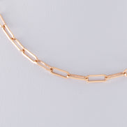 Cadena Paper Clip Oro Rosado 18k / ITA120 / 45 cms / M: 3.2 mm / P: 4.5 gr