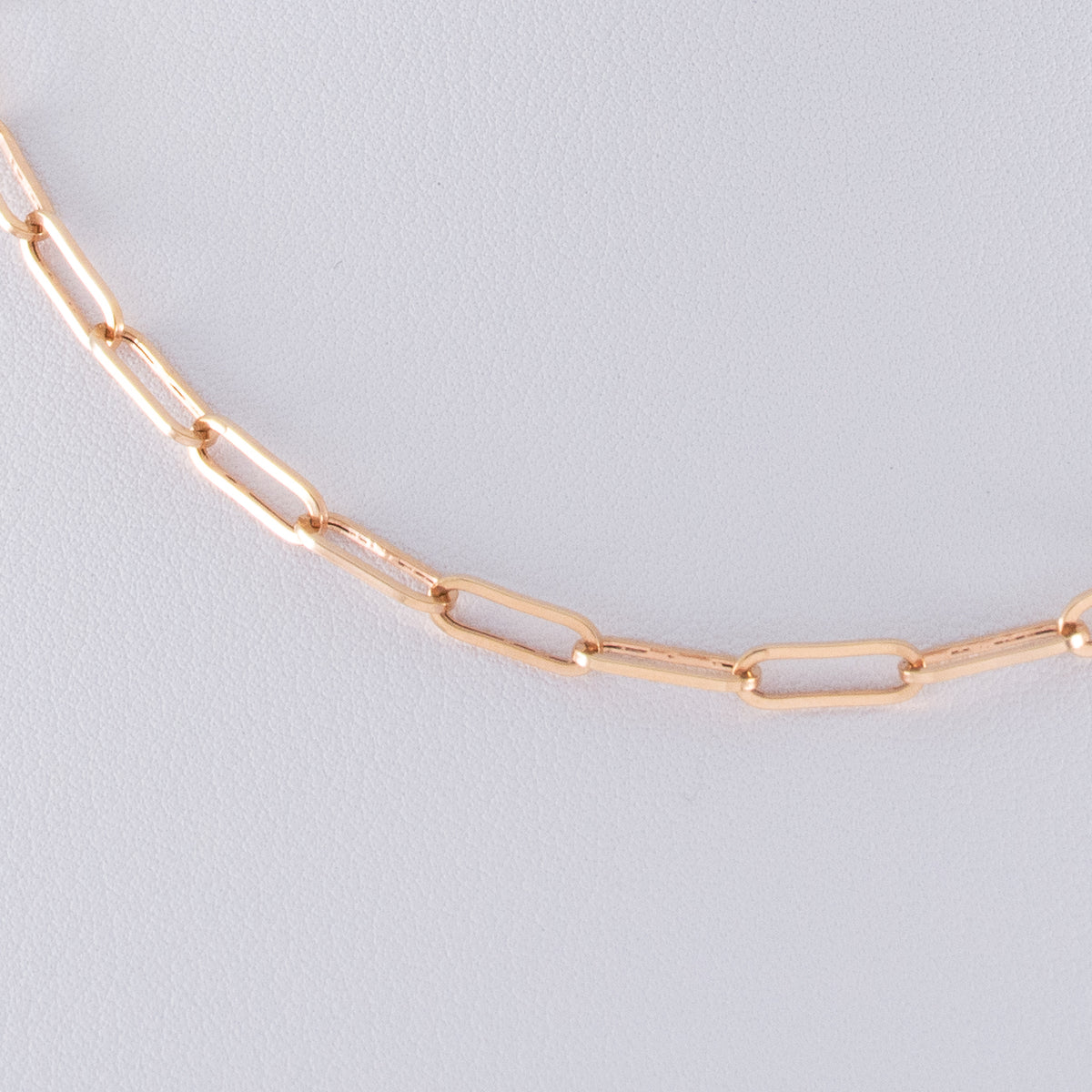 Cadena Paper Clip Oro Rosado 18k / ITA120 / 45 cms / M: 3.2 mm / P: 4.5 gr