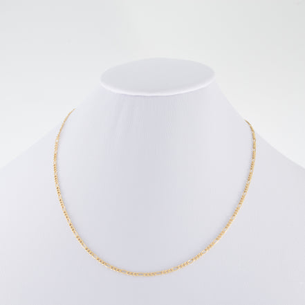 Cadena Figaro Oro Amarillo 18k / ITA09 / 45 cms / M: 2.2 mm / P: 1.4 gr