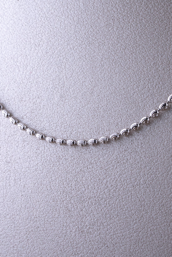 Cadena Militar Diamantada 2 mm Ovalada 18k oro rosado / 6,64 gr - 50 cms - Italiano