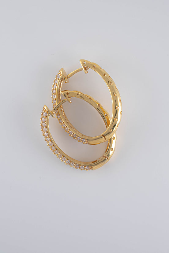Candongas Circones Oro Amarillo 18k / NA08 / M: 1,6 cms / P: 5.5 gr
