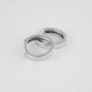Candongas Lisas Oro Blanco 18k / NA08 / M: 1 cms / P: 1,38 gr