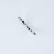 Anillo Circones Oro Blanco 18k / NA50 / T: 7.5 / P: 1,7 gr