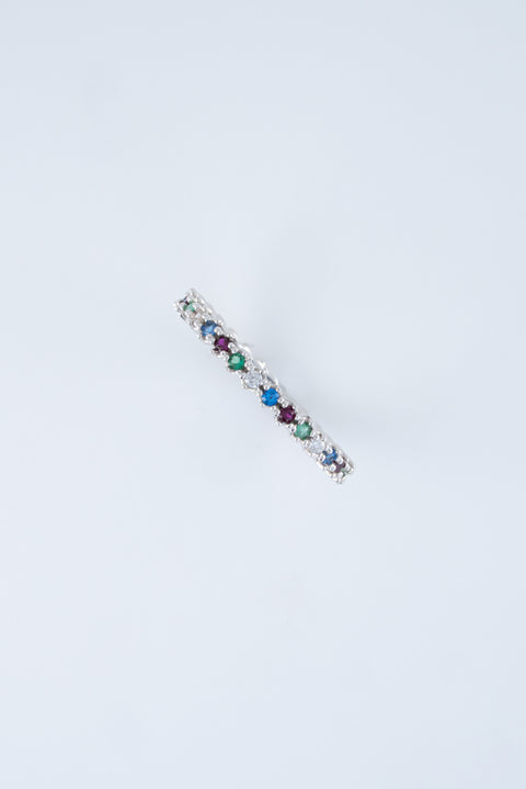 Anillo Circones Oro Blanco 18k / NA50 / T: 7.5 / P: 1,7 gr