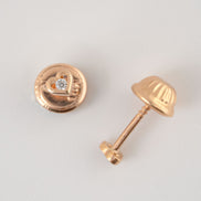 Topos Corazon Silueta Circon Oro Rosado 18k / NA09 / M: 3 mm x 3 mm / P: 0,5 gr
