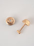 Topos Corazon Silueta Circon Oro Rosado 18k / NA09 / M: 3 mm x 3 mm / P: 0,5 gr
