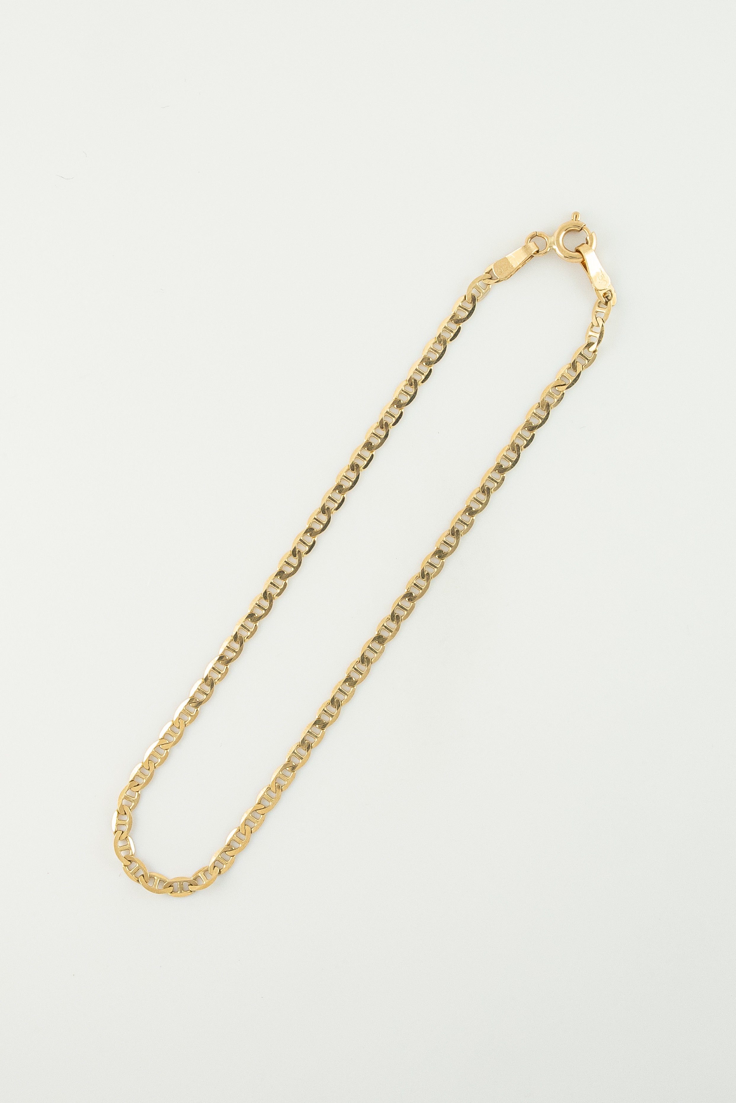 Pulsera Escalera Oro Amarillo 18k / ITA65 / M: 21 cms x 2.5 mm / P: 2 gr