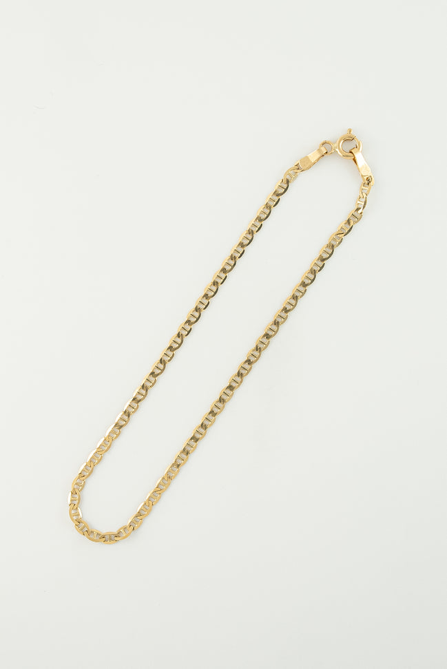 Pulsera Escalera Oro Amarillo 18k / ITA65 / M: 21 cms x 2.5 mm / P: 2 gr