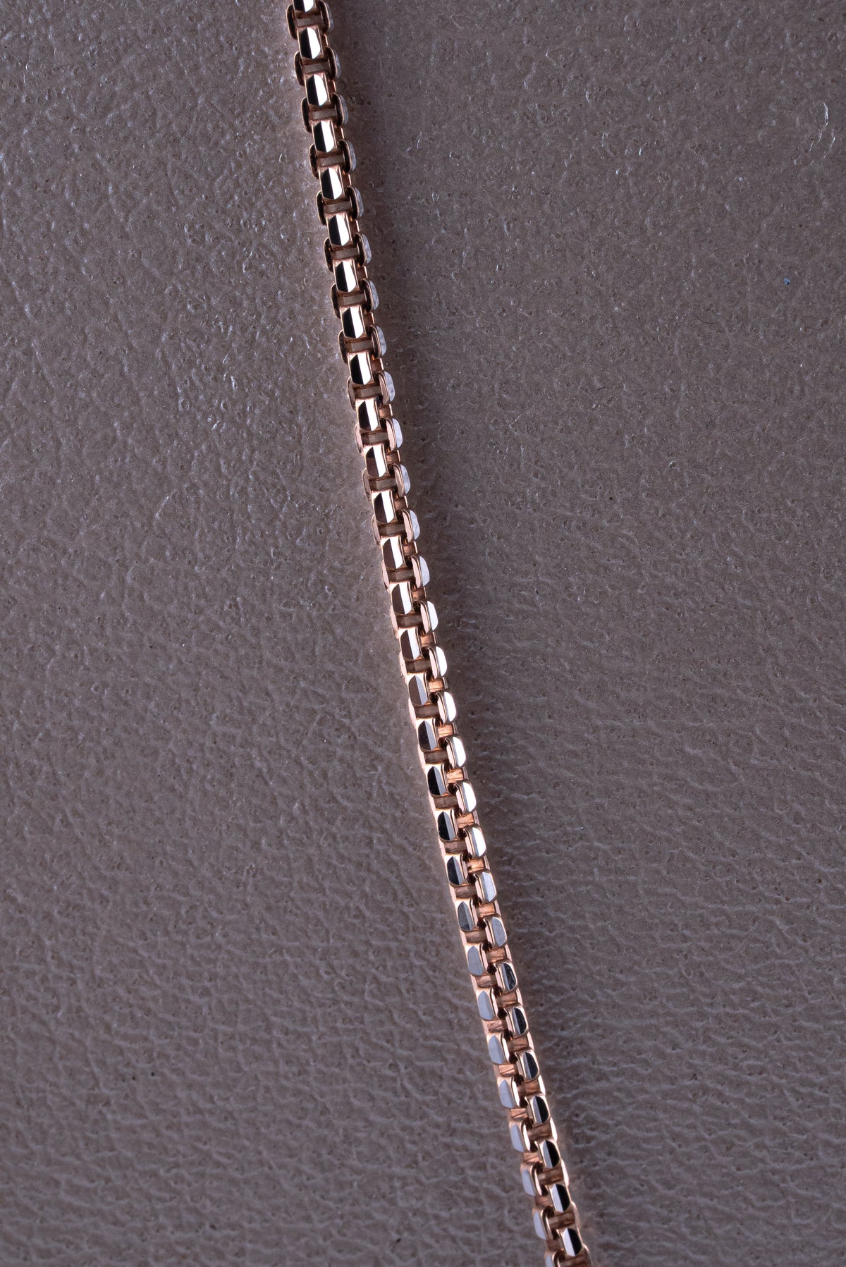 Cadena Veneciana Bicolor Diamantada ( Oro Blanco - Rosado ) 18k / ITA106 / 70 cms / P: 11,9 gr