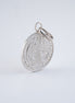 Dije San Benito 18k oro blanco / 7,58 gr - M: 3,5 cms x 2,5 cms Nacional