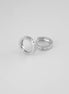 Candongas Circones Oro Blanco 18k / NA08 / M: 1 cms / P: 1.45 gr
