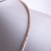 Cadena Franco Diamantada Bicolor (Oro Rosado - Blanco) 18k - ITA162 - 50 cms - P: 23 gr