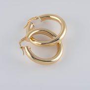 Candongas Tubulares Lisas Oro Amarillo 18k / NA08 / M: 2,8 cms / P: 5.2 gr