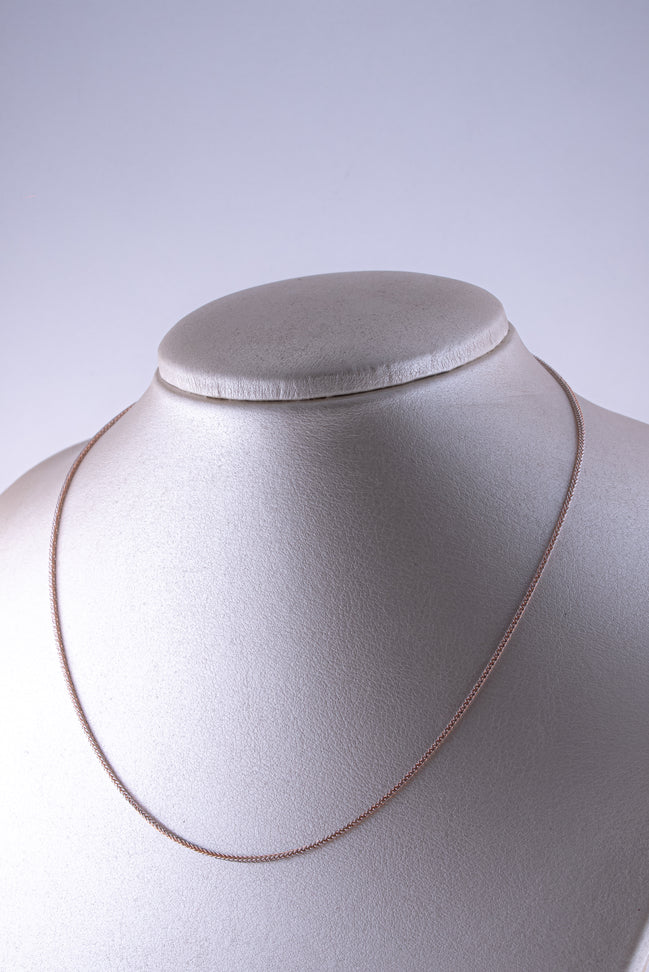 Cadena Franco Bicolor (Oro Rosado - Blanco) 18k / ITA163 / 50 cms / P: 2,4 gr