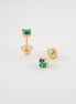 Topos Circones Verdes 18k oro amarillo / M: 4mm - Nacional