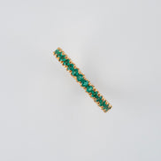 Anillo Esmeraldas Oro Amarillo 18k /AE58/ E:0,30 quilates / T: 6.5