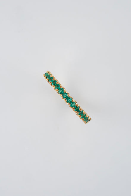 Anillo Esmeraldas Oro Amarillo 18k /AE58/ E:0,30 quilates / T: 6.5