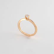 Anillo Compromiso Oro Rosado 18k Circon / NA64 / T:6 / P: 2,5 gr