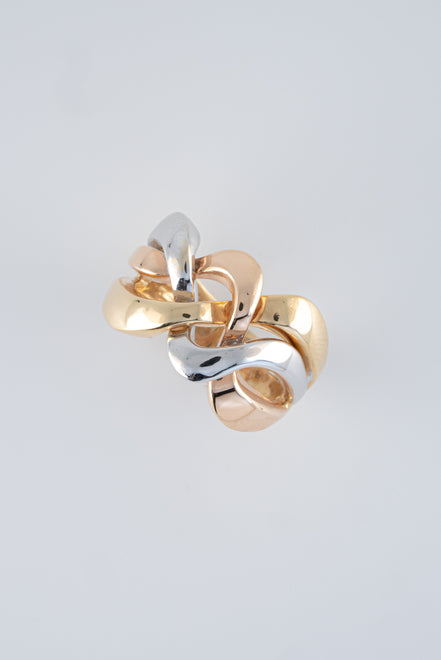 Anillo Liso Tres Oros (Amarillo- Rosado- Blanco) 18k / NA49 / T: 7 / P: 8,8 gr
