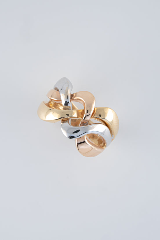 Anillo Liso Tres Oros (Amarillo- Rosado- Blanco) 18k / NA49 / T: 7 / P: 8,8 gr