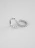 Candongas Ovalada Circones Oro Blanco 18k / NA08 / M: 1 cms / P: 1.3 gr