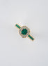 Anillo Esmeralda  y Diamanres Oro Amarillo 18k / AED29 / T: 6.5 /  E: 0,20 quilates - D:0.08 quilates