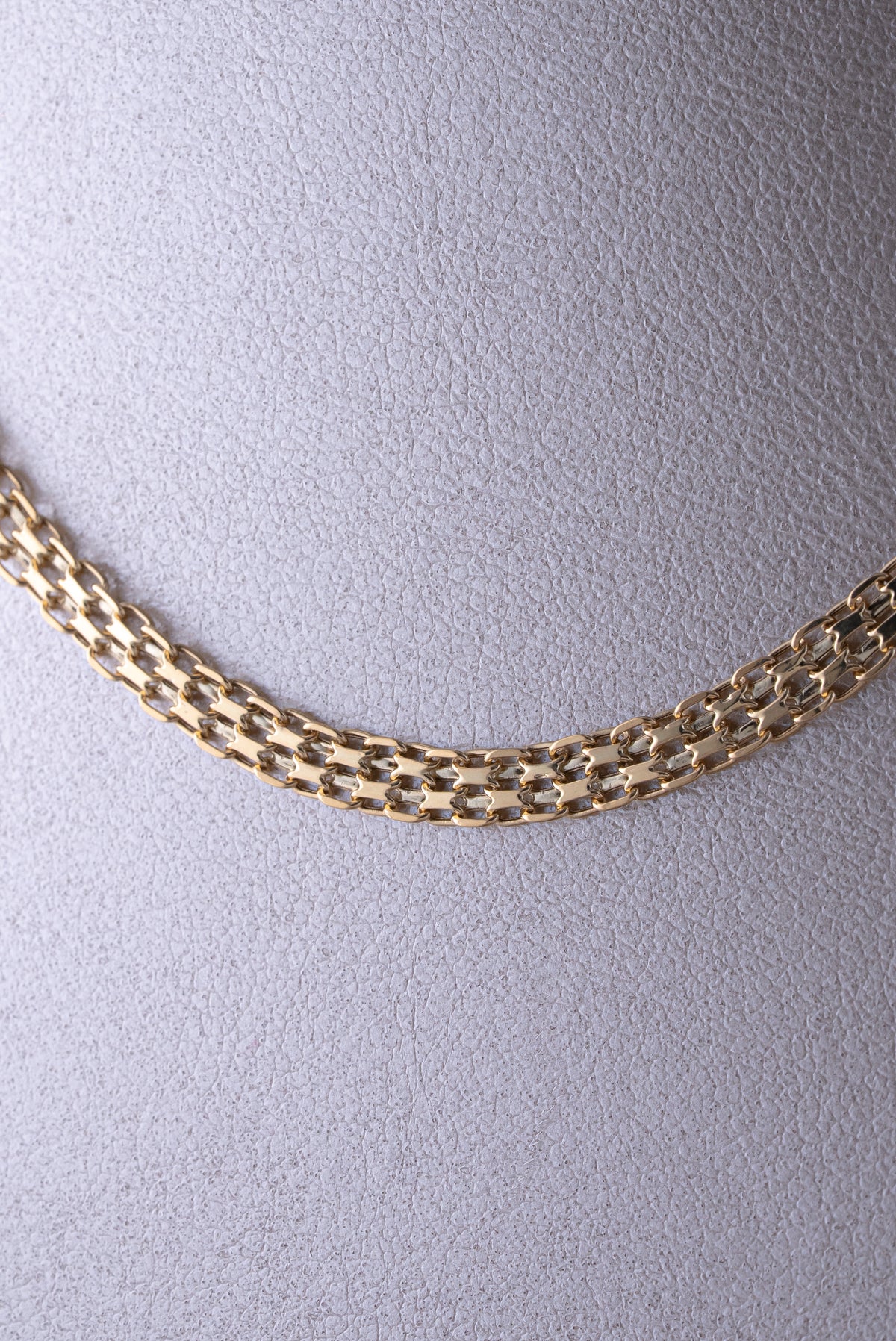 Cadena Bismark Doble Carril Oro Amarillo 18k /ITA50 / 45 cms / P: 6.6 gr