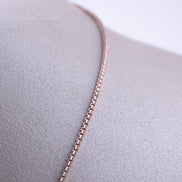 Cadena Veneciana Bicolor Diamantada ( Oro Blanco - Rosado ) 18k / ITA99 / 45 cms / P:4,8 gr