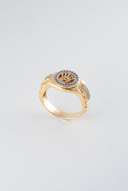 Anillo Oro Amarillo 18k Circones / NA57 / T: 10 / Peso: 9 gr