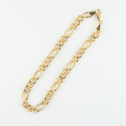 Pulsera Figaro Oro Amarillo 18k / ITA02 / M: 19 cms x 5 mm / P: 4 gr