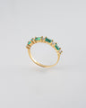 Anillo Esmeraldas y Diamantes 18k oro amarillo / Talla 6 Nacional